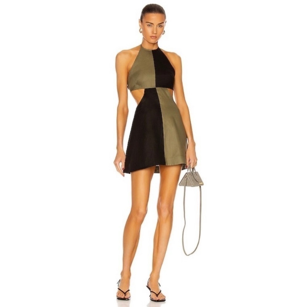 Matthew Burch Colorblock Cutout Open Back Linen M… - image 2